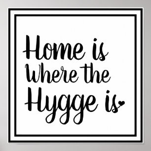 Nordiska Hygge Stil Hemma är där helgen är Poster