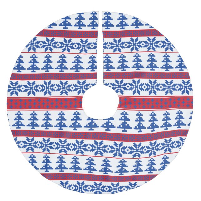 Nordiska julgranar julgransmatta borstad polyester (Framsidan)