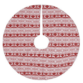 Nordiska julskandinaviska renar julgransmatta borstad polyester