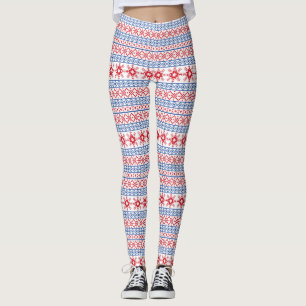 Nordiska julSnowflakegränser Leggings