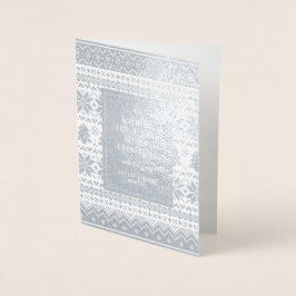 Nordiska julsötaren Patternerad Helgdag Folierat Kort