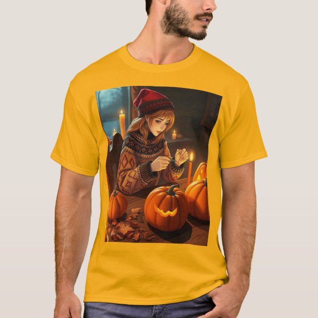 Nordiska kvinnor med Jack-O-lyktor T Shirt (Framsida)