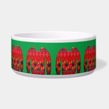 Nordiska mönster ful sweater söt vinterröd grönt