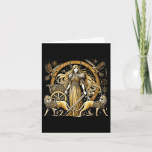 Nordiska mytiska kreationer Freyja Norse Goddess L Kort