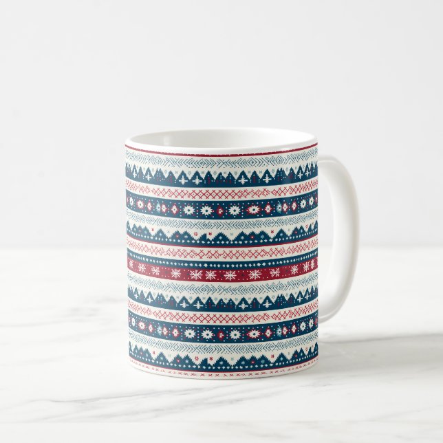 Nordiska Noel Nostalgia: Julsötare Mönster Kaffemugg (Framsida höger)
