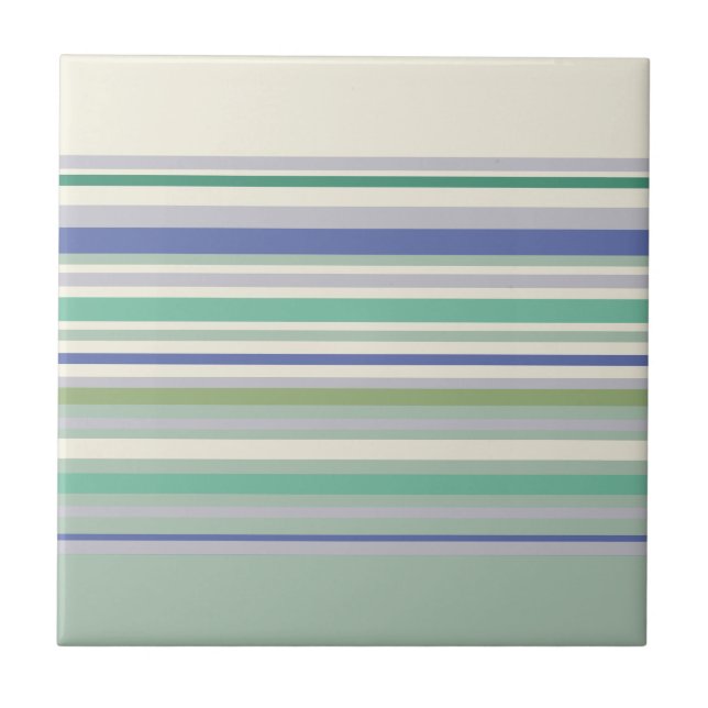 Nordiska Pastel Rand Mönster Kakelplatta (Framsidan)