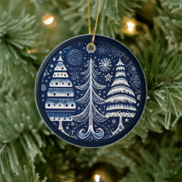 Nordiska prydnadsföremål julgransprydnad keramik