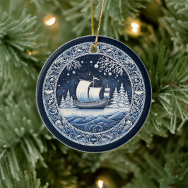 Nordiska prydnadsföremål julgransprydnad keramik