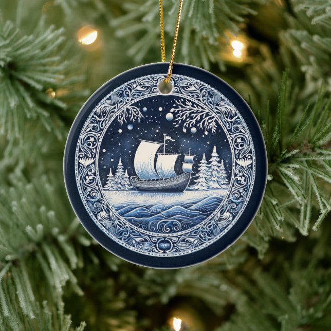 Nordiska prydnadsföremål julgransprydnad keramik (Träd)