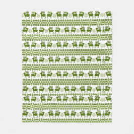 Nordiska renar och Snöflingor Fleecefilt