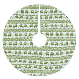 Nordiska renar och Snöflingor Julgransmatta Borstad Polyester