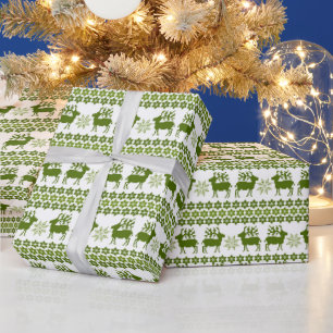 Nordiska renar och Snöflingor Presentpapper