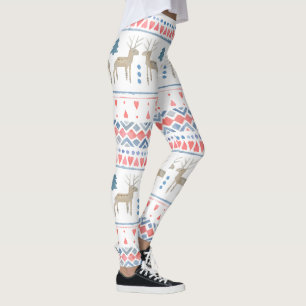 Nordiska renörshjärter och Fairisle Rand Leggings