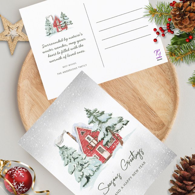 Nordiska Röda Barn Snöflingor Gräs-julen Helg Vykort (Skapare uppladdad)