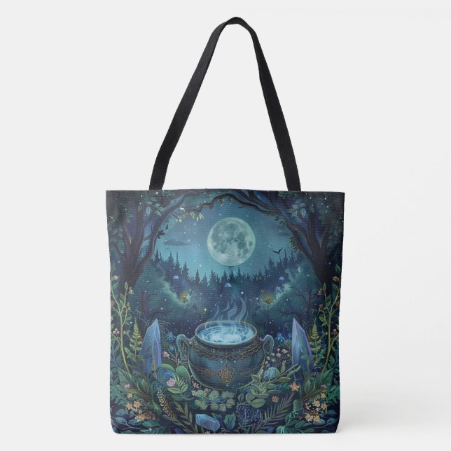 Nordiska Samhain Tote bags - Witch's Cauldron Desi Tygkasse (Framsida)