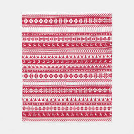 Nordiska - Skandinaviska julen Fleecefilt