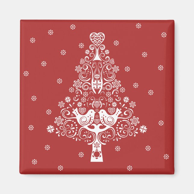 Nordiska skandinaviska Julgran Magic Magnet (Framsidan)