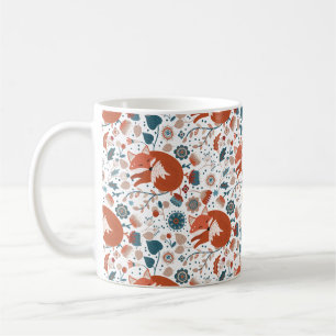 Nordiska sovräv mönster kaffemugg