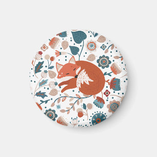 Nordiska sovräv mönster magnet