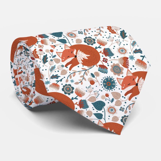 Nordiska sovräv mönster slips (Rullad)