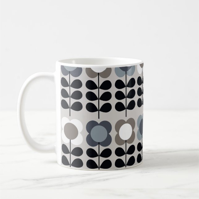 Nordiska stil, abstrakt blommönster. kaffemugg (Vänster)