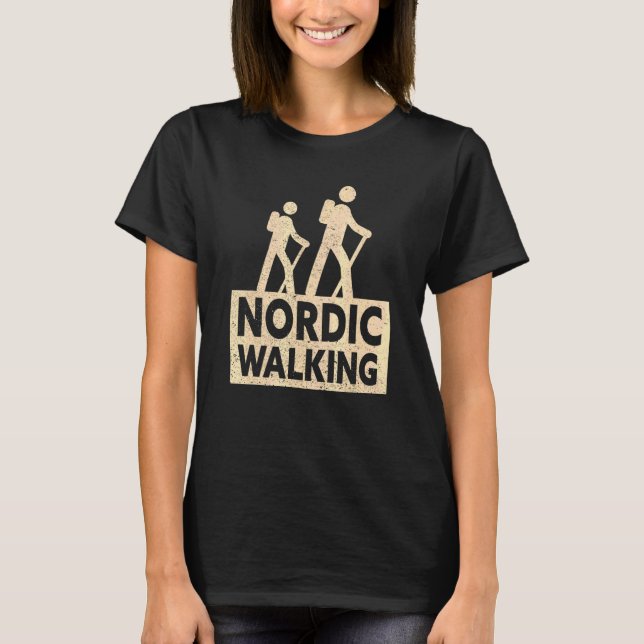 Nordiska vandrande naturobergsförkylning t shirt (Framsida)