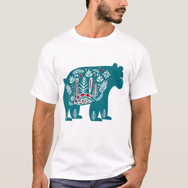 Nordiska Vintagen Bear T Shirt (Framsida)