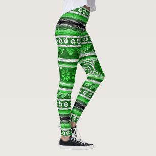 Nordiska vinterkonstruktionen Grönt Leggings