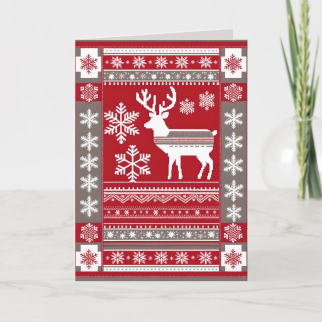 Nordiskt julhälsningskort helgkort (Framsida)