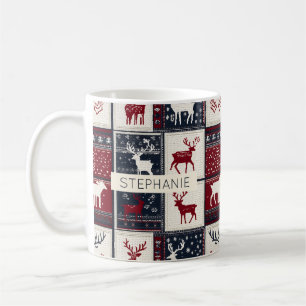 Nordiskt jullappverk KnTED Reindeer Kaffemugg