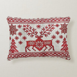 Nordiskt Stil broderade jul Dekorativ kudde