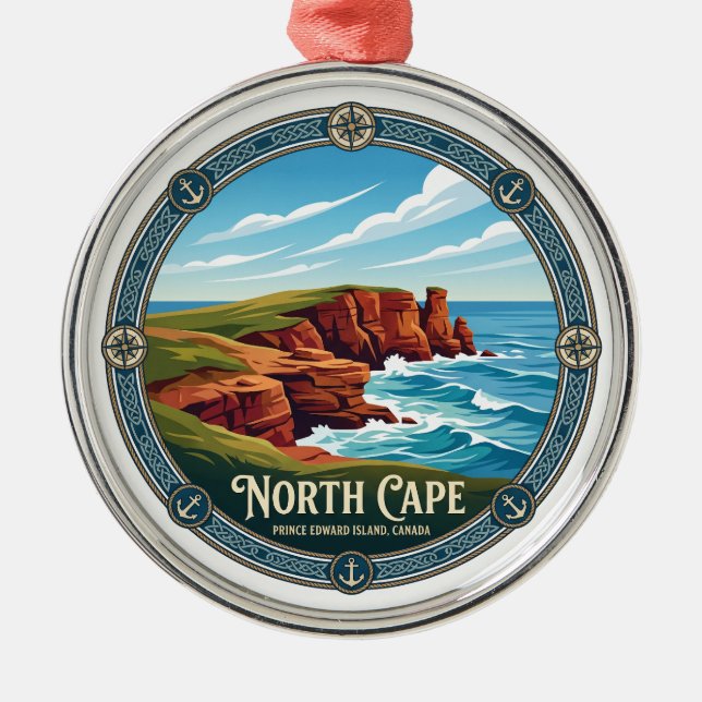 Nordkap Kanada Julgransprydnad Metall (Framsidan)