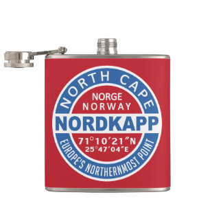 NORDKAPP Norge anpassningsbar monogramkolv Fickplunta