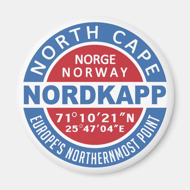 NORDKAPP Norge magnet (Framsidan)