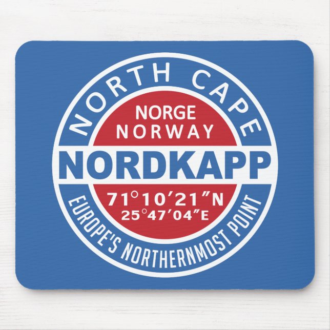NORDKAPP Norge mousepad Musmatta (Framsidan)