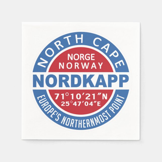 NORDKAPP Norge pappra blöjor Pappersservett (Framsidan)