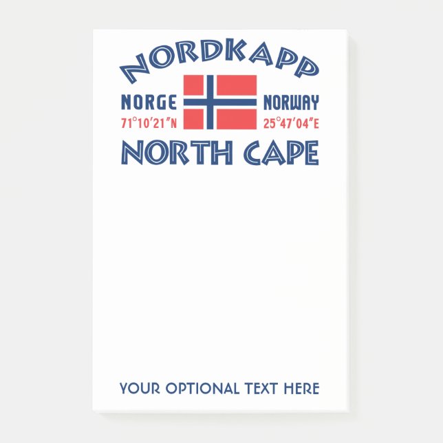 NORDKAPP Norge Post-IT-anteckningar Post-it Block (Framsida)