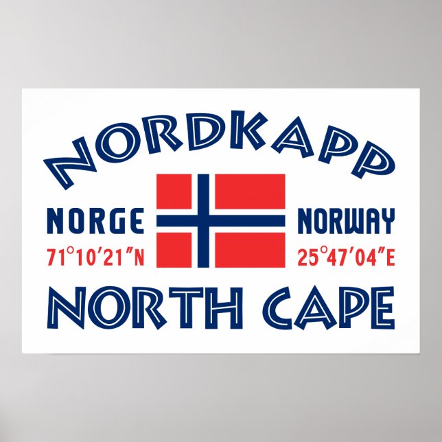 NORDKAPP-Norge poster (Framsidan)