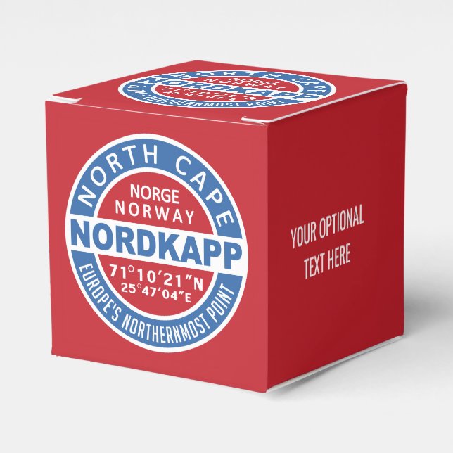 NORDKAPP-Norgens anpassningsbar - förmånslåda Presentaskar (Framsidan Sidan)