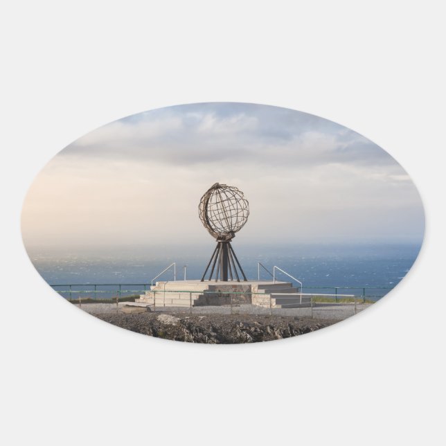 Nordkapp Ovalt Klistermärke (Framsida)
