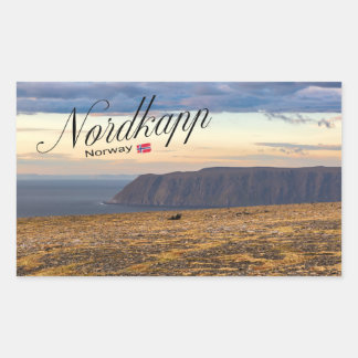 Nordkapp Rektangulärt Klistermärke