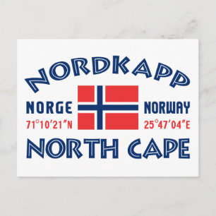 NORDKAPP-vykort för Norge Vykort