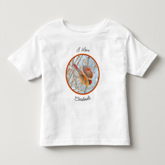 Nordkardinalflygning - originalfoto t shirt (Framsida)