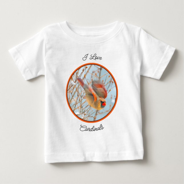Nordkardinalflygning - originalfoto t shirt (Framsida)