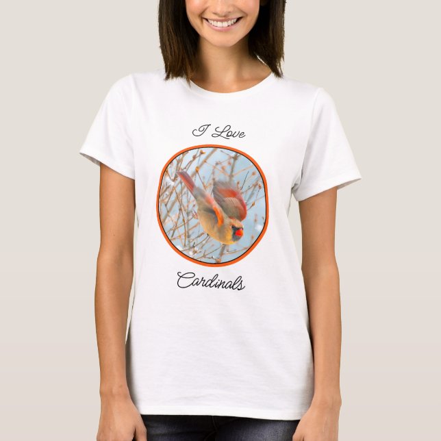 Nordkardinalflygning - originalfoto t shirt (Framsida)