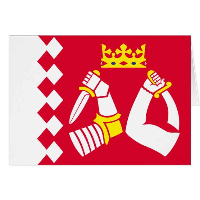 Nordkarelen flagga hälsningskort (Framsidan Horizontal)
