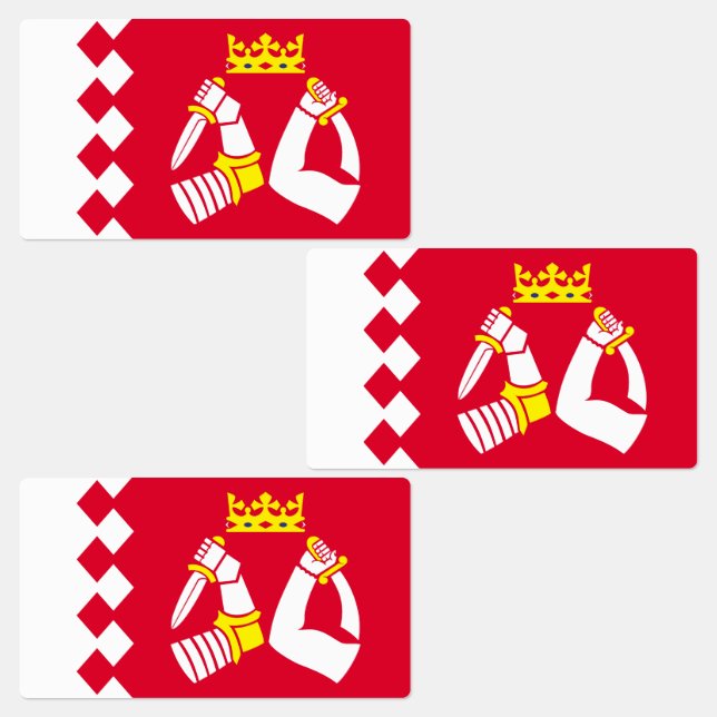 Nordkarelen Flagga Klistermärke (Grupp)