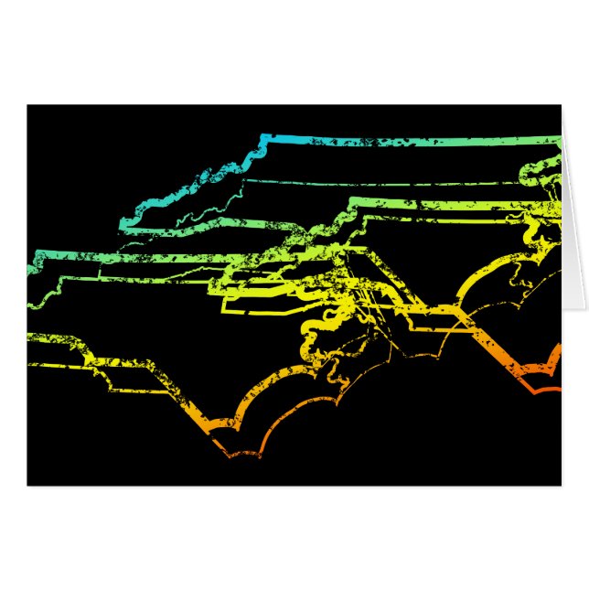 Nordkarolina chill oblur hälsningskort (Framsidan Horizontal)