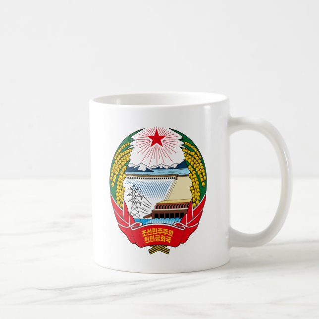 nordkorea emblem kaffemugg (Höger)