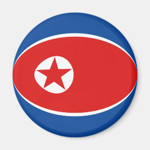 Nordkorea Fisheye Flagga Magnet